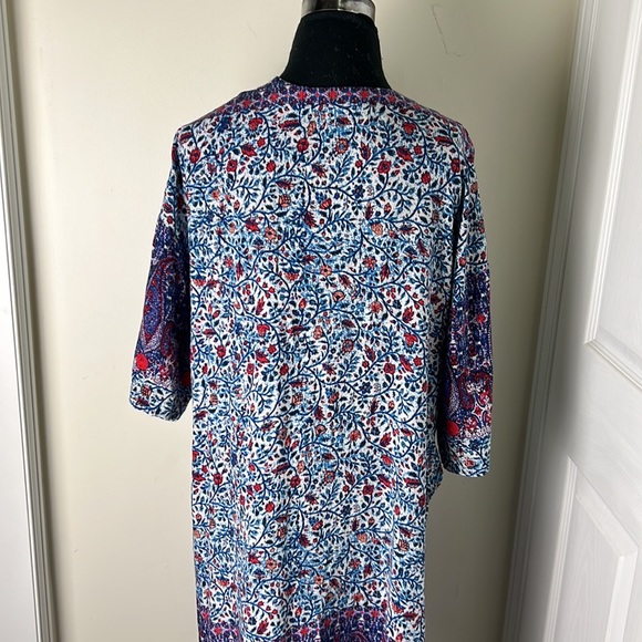 Revamped Boho Parsley Maxi Slit Kimono Duster Size Medium - Picture 6 of 14